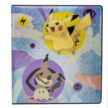 Pikachu & Mimikyu 2 colių segtuvas Pokémon kortelėms su 3 žiedais Ultra Pro